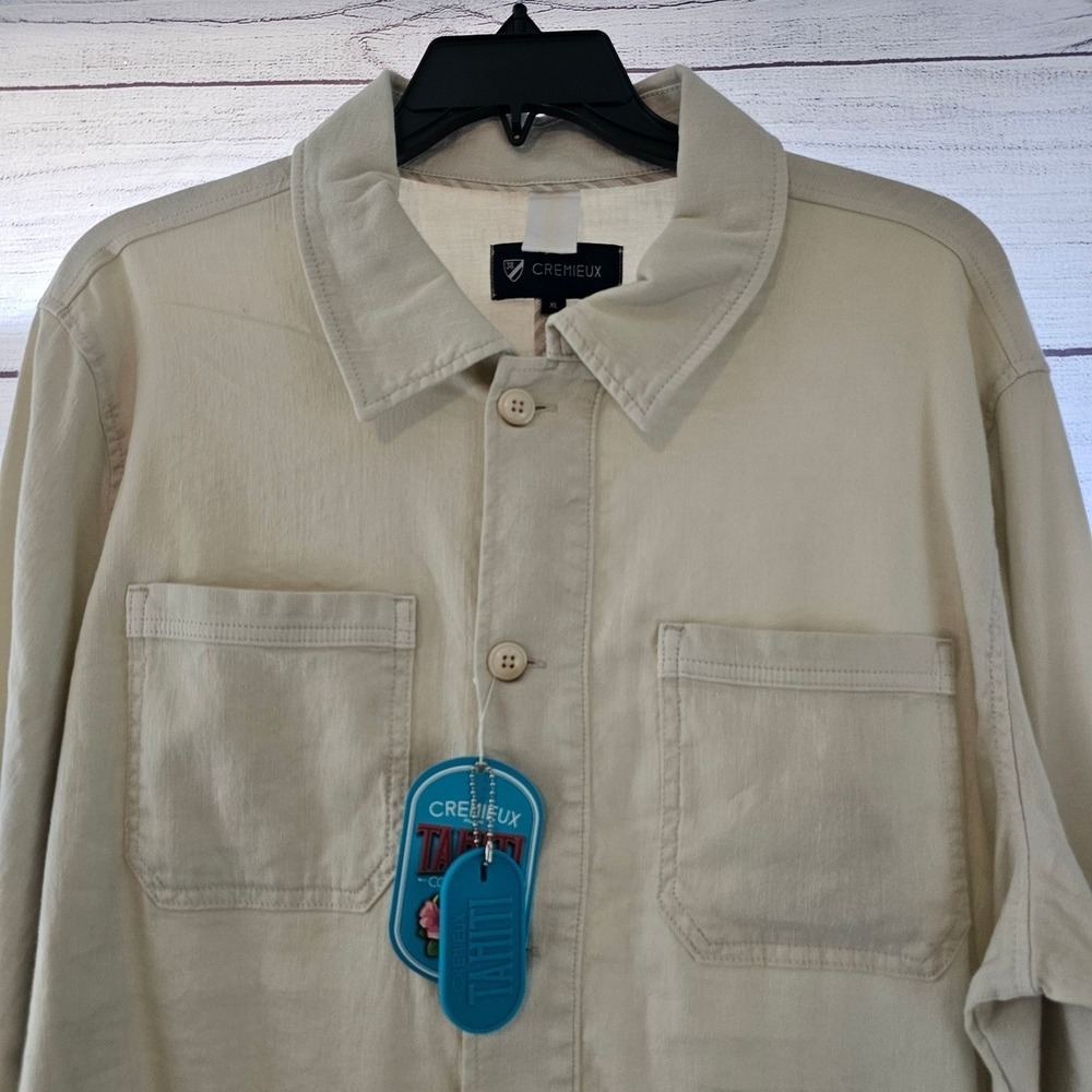 Cremieux Tahiti Collection L Linen Blend Jacket Long Slv Cargo Shirt NWT  L555